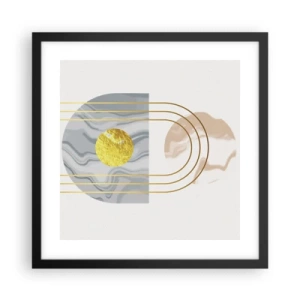 Plakat i sort ramme - Lysstyrke og udstråling - 40x40 cm