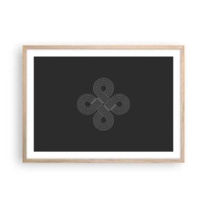Plakat i ramme af lyst egetræ - I den keltiske ånd - 70x50 cm