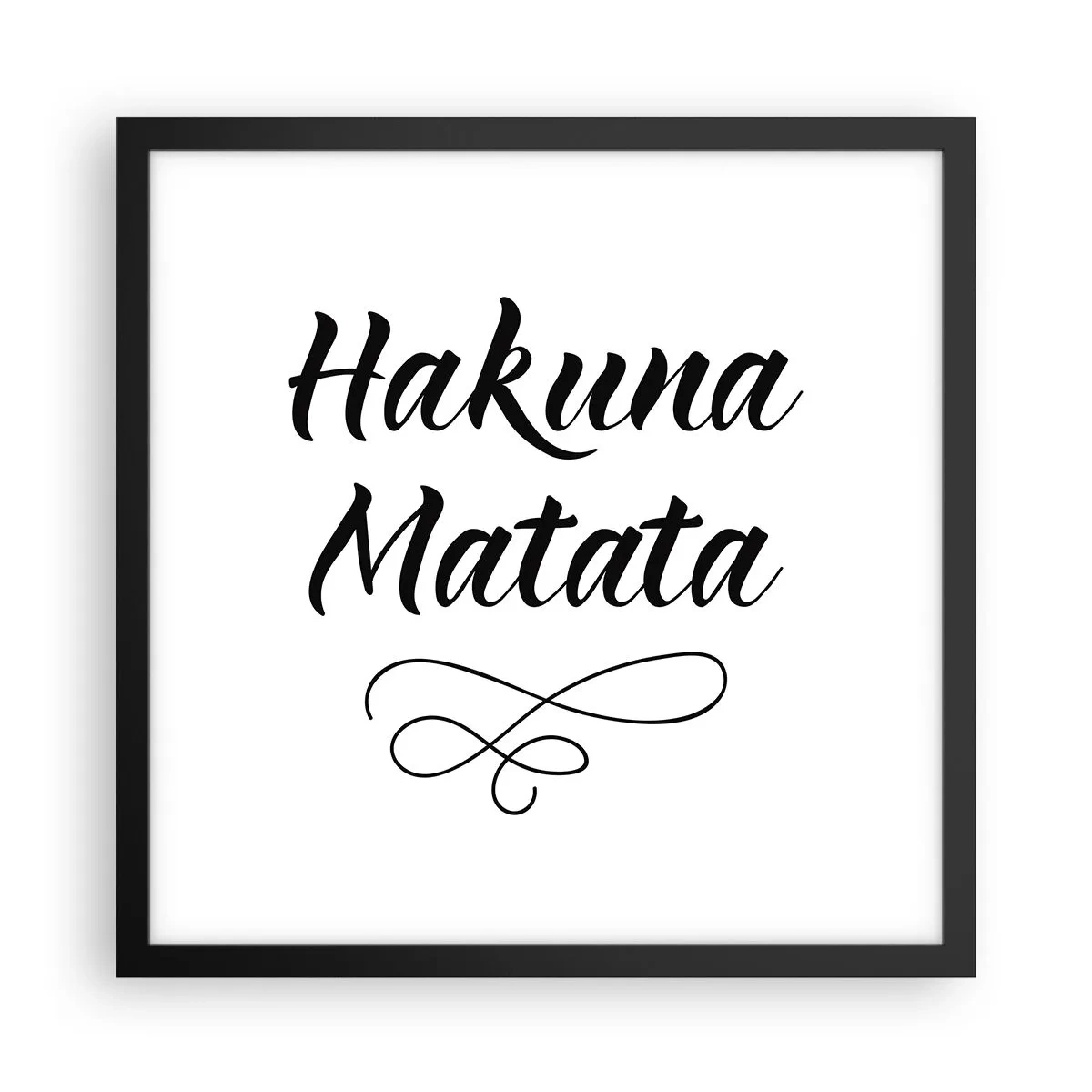 Plakat i sort ramme - Bedste råd - 40x40 cm