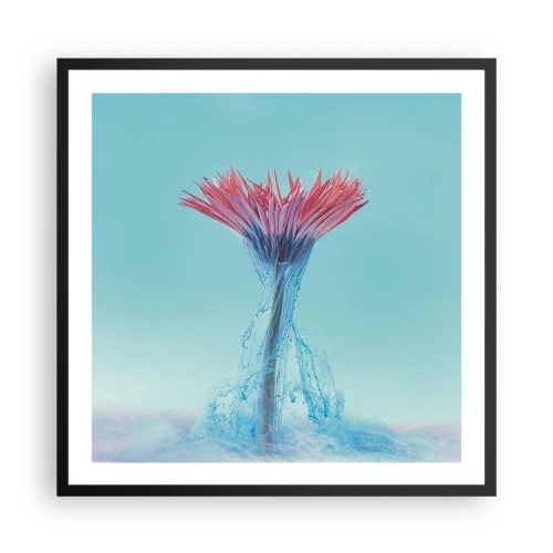 Plakat i sort ramme - I en nærende omfavnelse - 60x60 cm