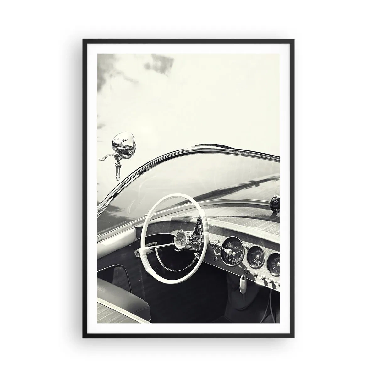 Plakat i sort ramme - Vejr for de rige - 70x100 cm