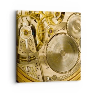 Lærredstryk - Billede på lærred - Følg med tiden - 30x30 cm