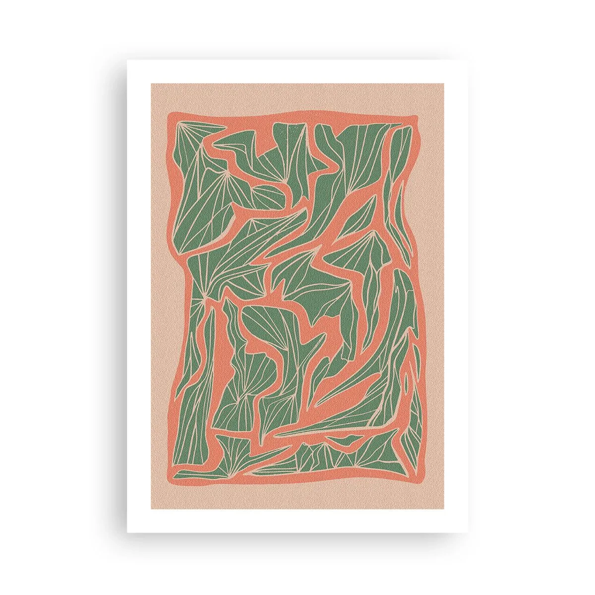 Plakat - En kamp mellem koral og grøn - 50x70 cm