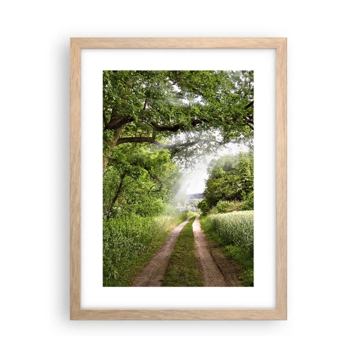 Plakat i ramme af lyst egetræ - Et in Arcadia ego - 30x40 cm