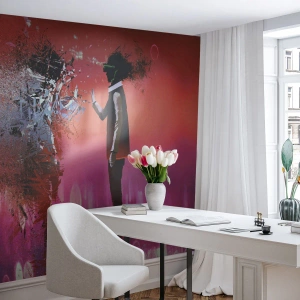 Fototapet Selvklæbende Deluxe Sticker - Er det muligt at se ind i sig selv? - Abstraktion, Stykke, Mennesker - 150x105 cm