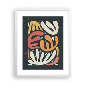 Plakat i hvid ramme - Komposition - jeg er ved at fange dig - 40x50 cm