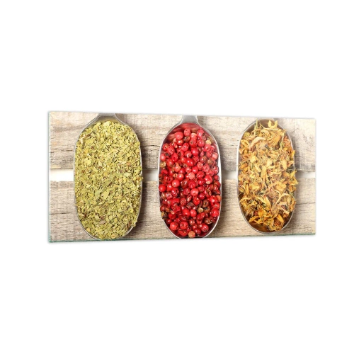 Billede på glas - Magi i køkkenet - 120x50 cm