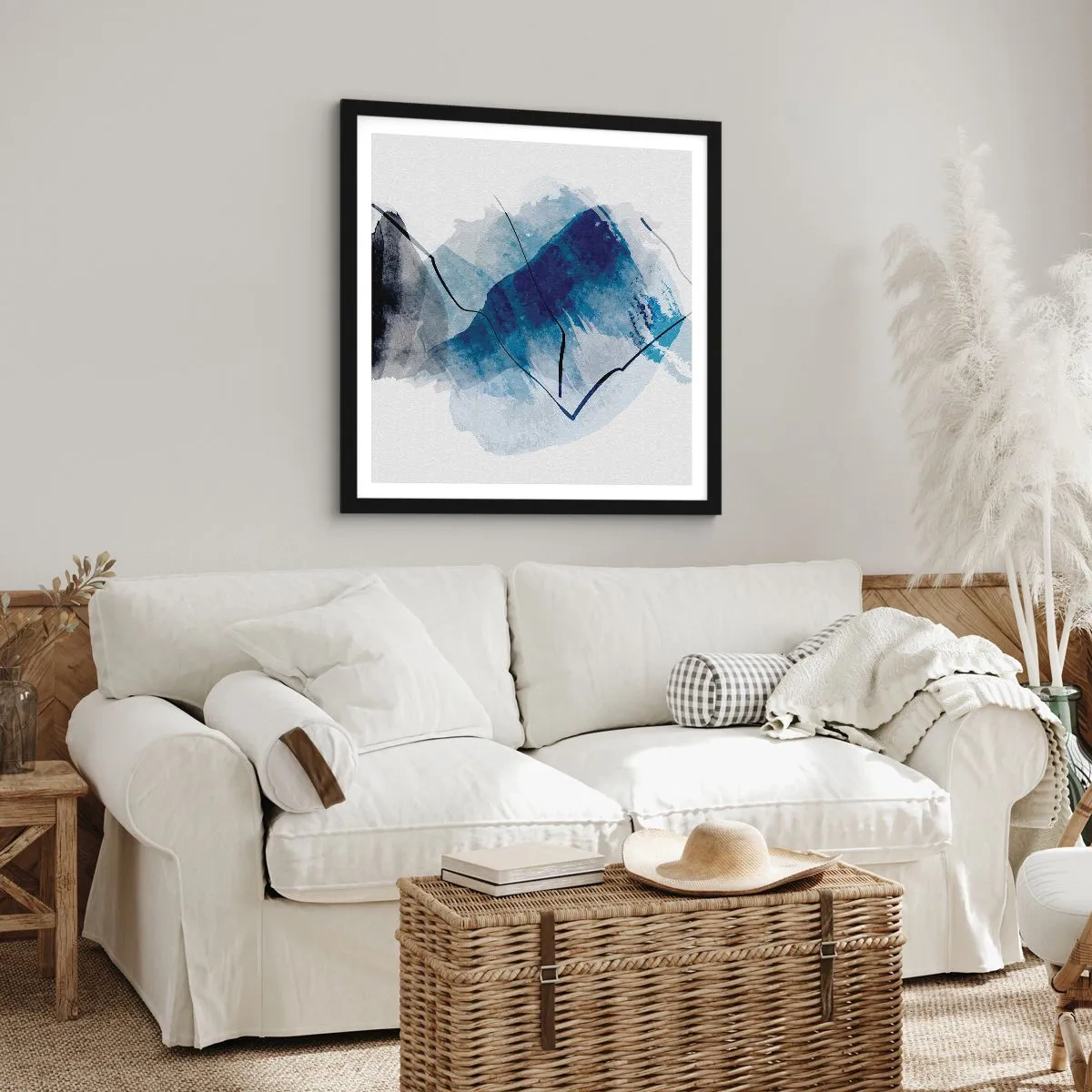 Plakat i sort ramme - Isbjerg - 30x30 cm