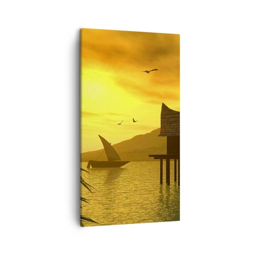 Lærredstryk - Billede på lærred - Ønsket fred - 45x80 cm