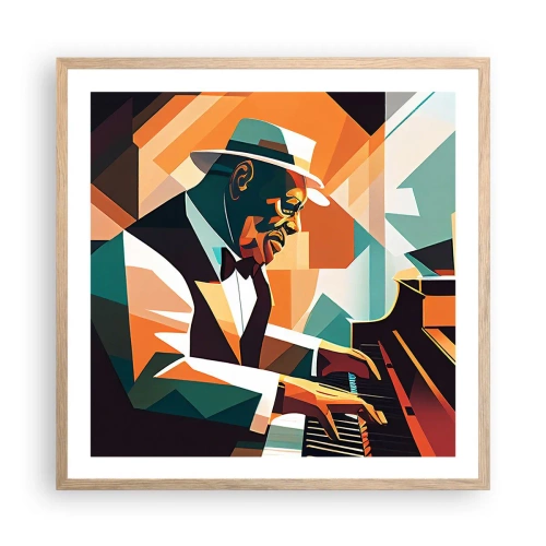Plakat i ramme af lyst egetræ - Alt det jazz - 60x60 cm