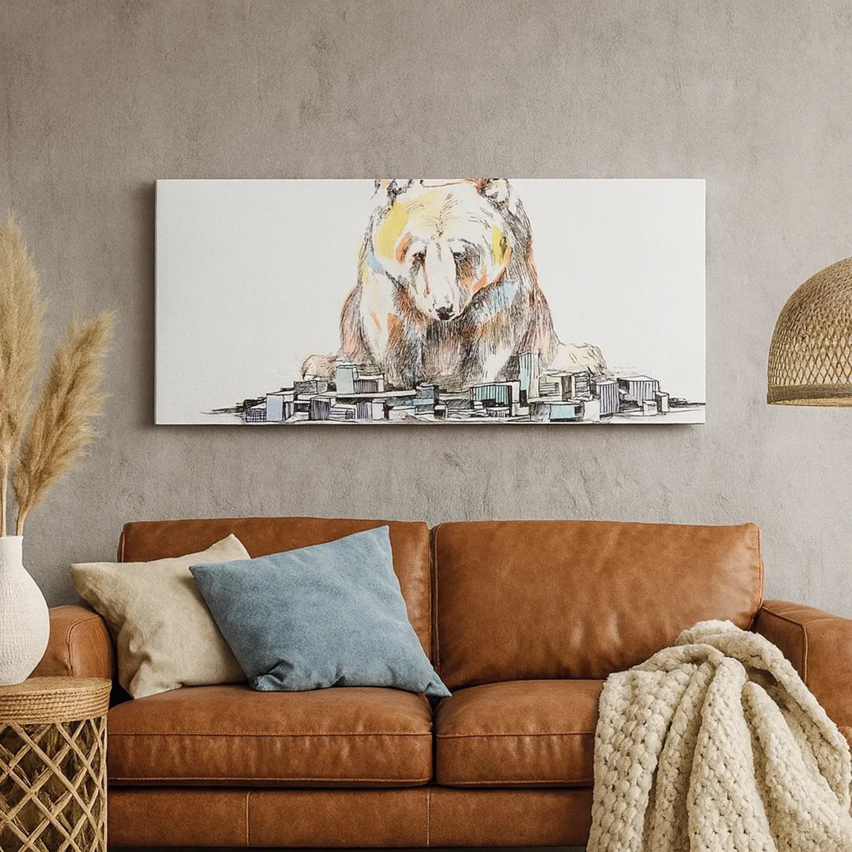 Lærredstryk - Billede på lærred - Hvordan kan man leve på den måde? - 30x30 cm