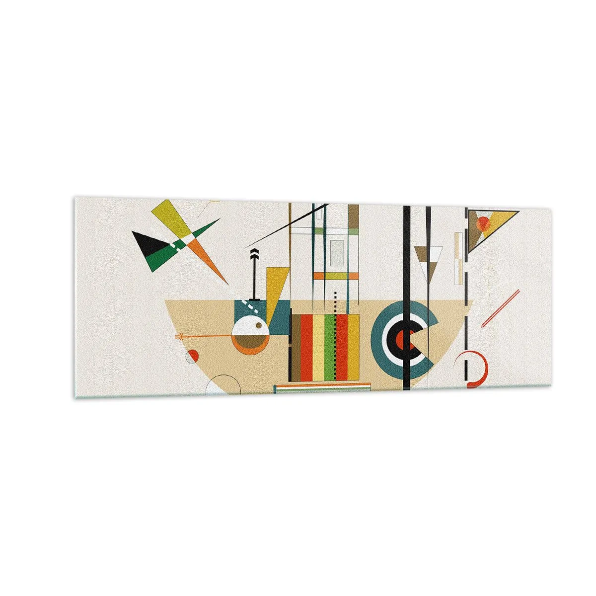 Billede på glas - Og verden griner - 140x50 cm