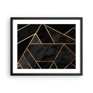 Plakat i sort ramme - Mørke og lys - 50x40 cm