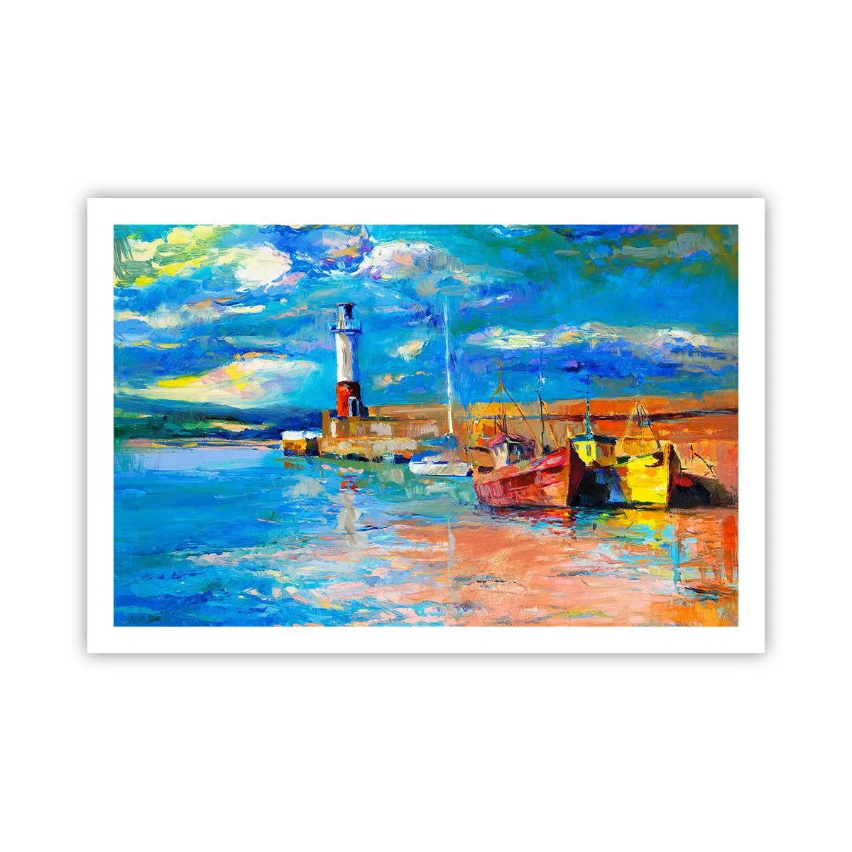 Plakat - Eftermiddag i regnbuebugten - 91x61 cm