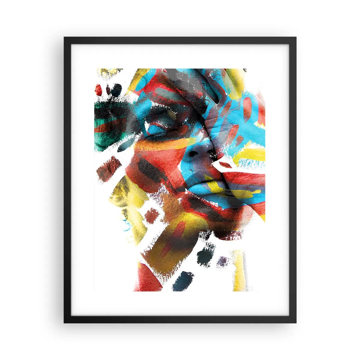 Plakat i sort ramme - Farverig personlighed - 40x50 cm