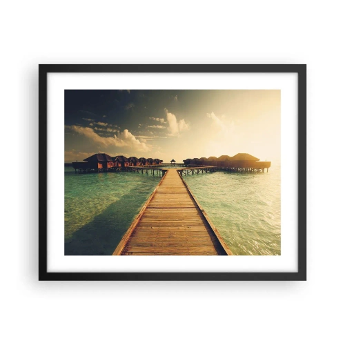 Plakat i sort ramme - En varm invitation - 50x40 cm