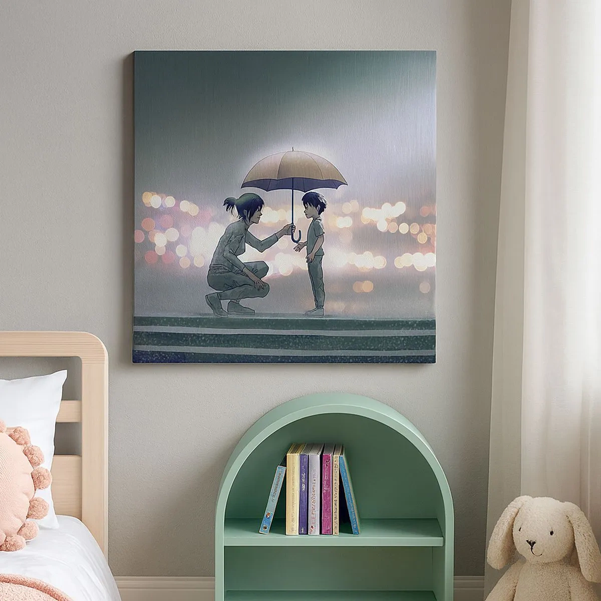 Lærredstryk - Billede på lærred - Og alt er godt nu - 30x30 cm