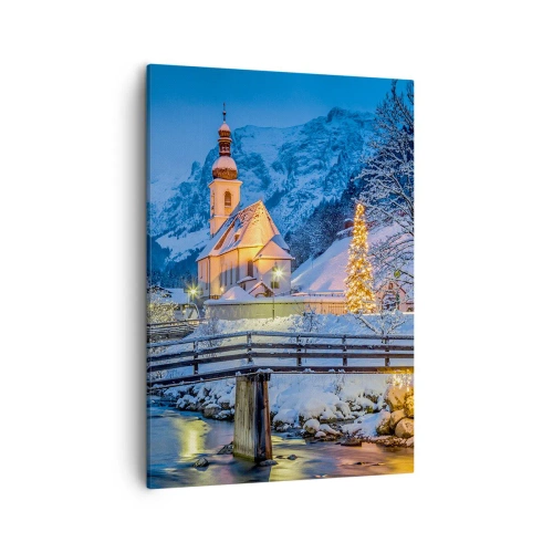 Lærredstryk - Billede på lærred - Julens ånd - 50x70 cm