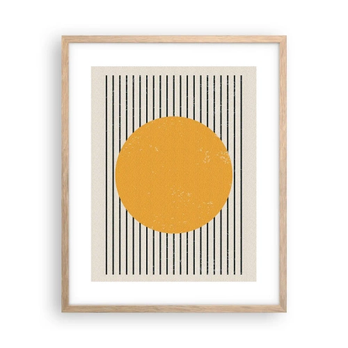 Plakat i ramme af lyst egetræ - Enkelthedens kraft - 40x50 cm