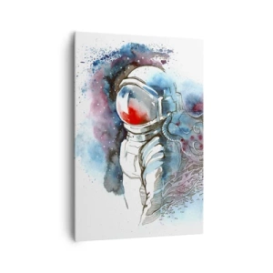 Lærredstryk - Billede på lærred - Alene med kosmos - 70x100 cm