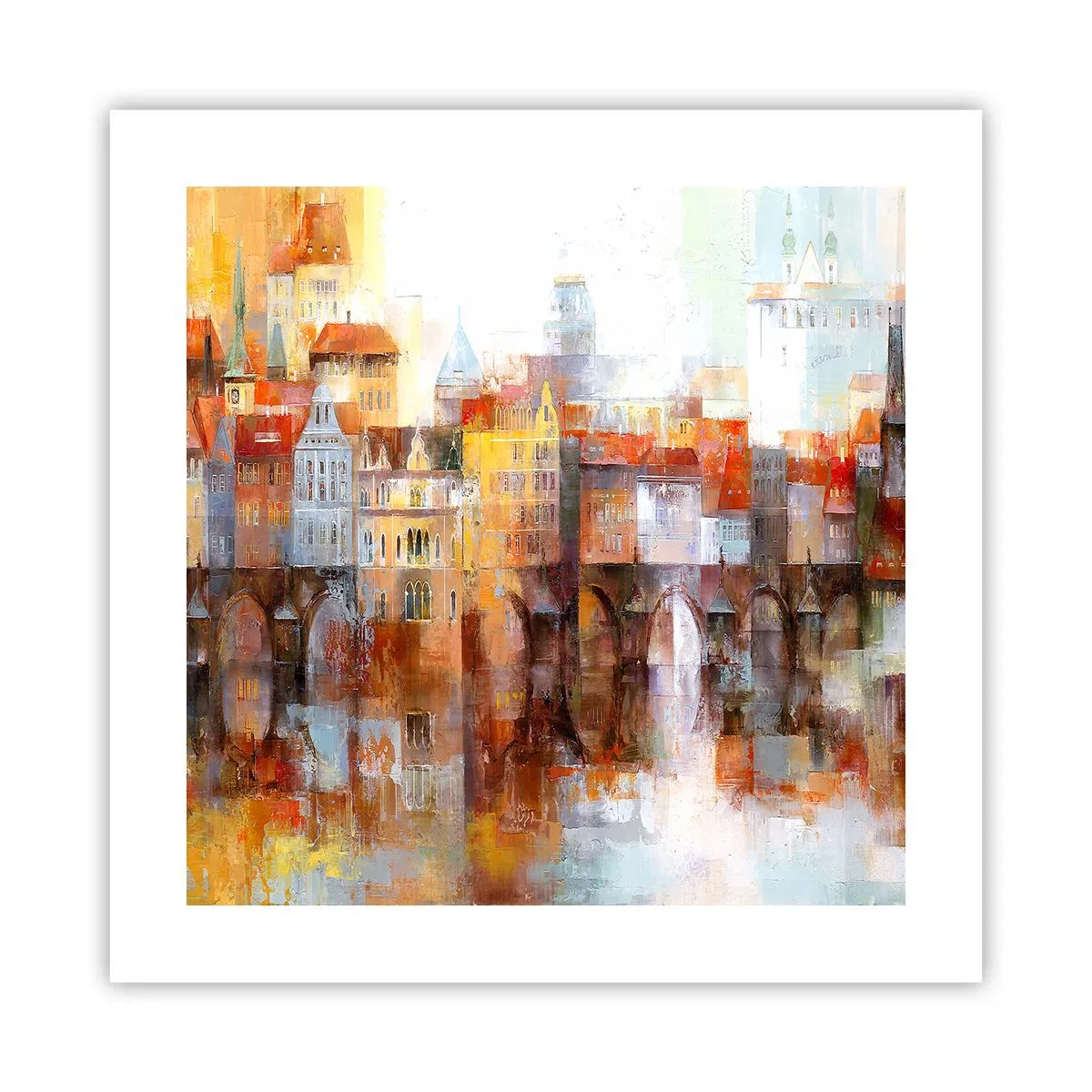 Plakat - Under broen også smuk - 40x40 cm