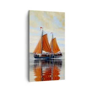 Lærredstryk - Billede på lærred - Hey, sejl, sømand.... - 45x80 cm