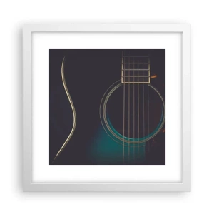 Plakat i hvid ramme - Et øjeblik før det lyder - 30x30 cm