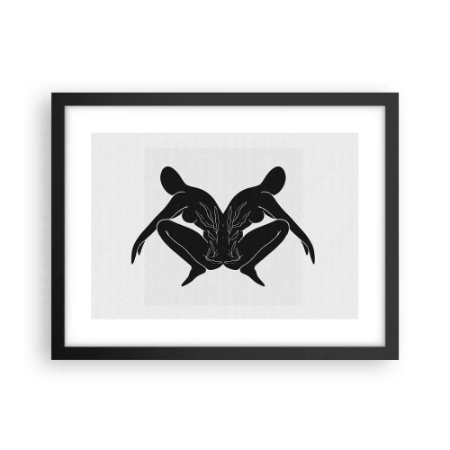 Plakat i sort ramme - En delt sjæl - 40x30 cm