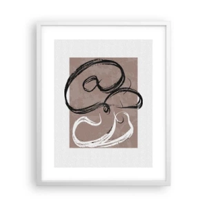 Plakat i hvid ramme - Komposition - en søgen efter fuldstændighed - 40x50 cm