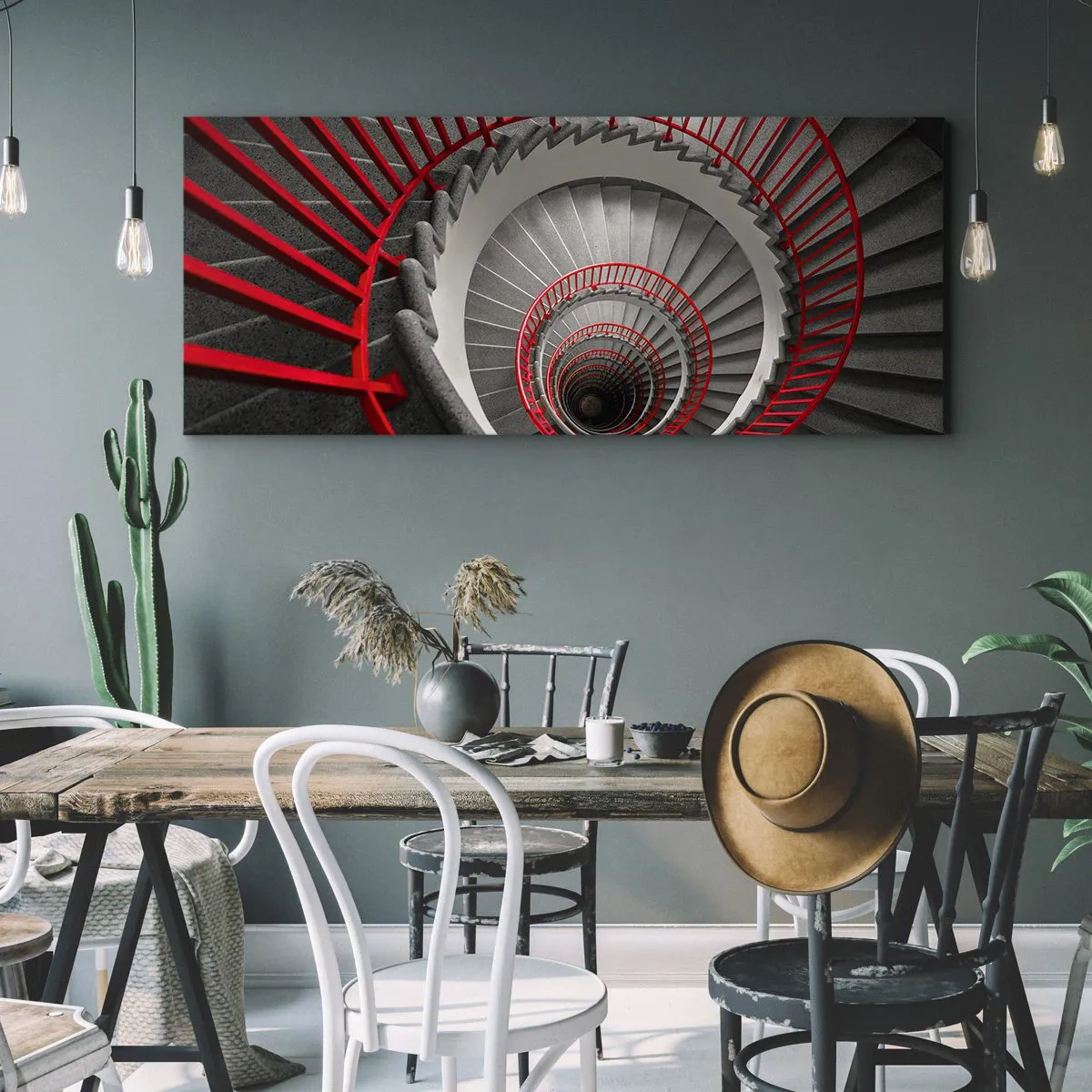 Lærredstryk - Billede på lærred - Arkitektoniske lege - 120x50 cm
