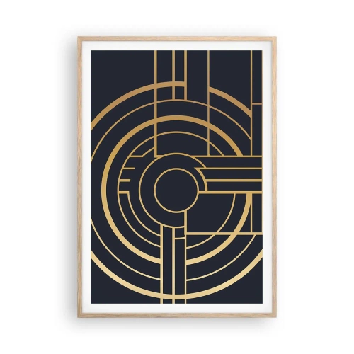 Plakat i ramme af lyst egetræ - At vende tingene på hovedet - 70x100 cm