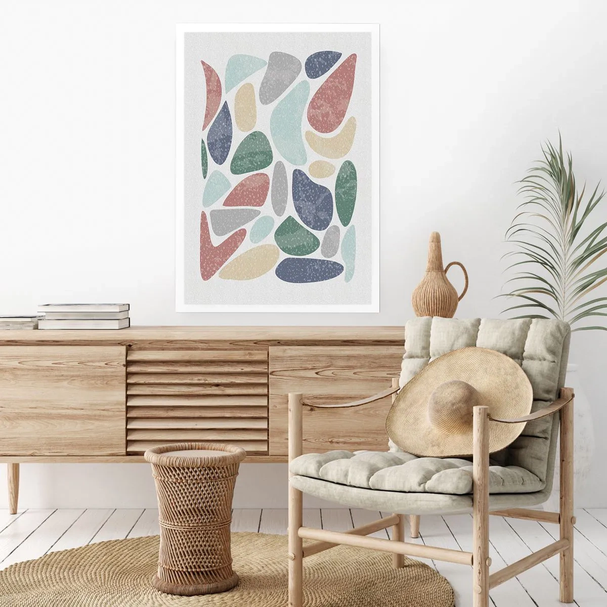Plakat - Mosaik af pulveriserede farver - 40x50 cm