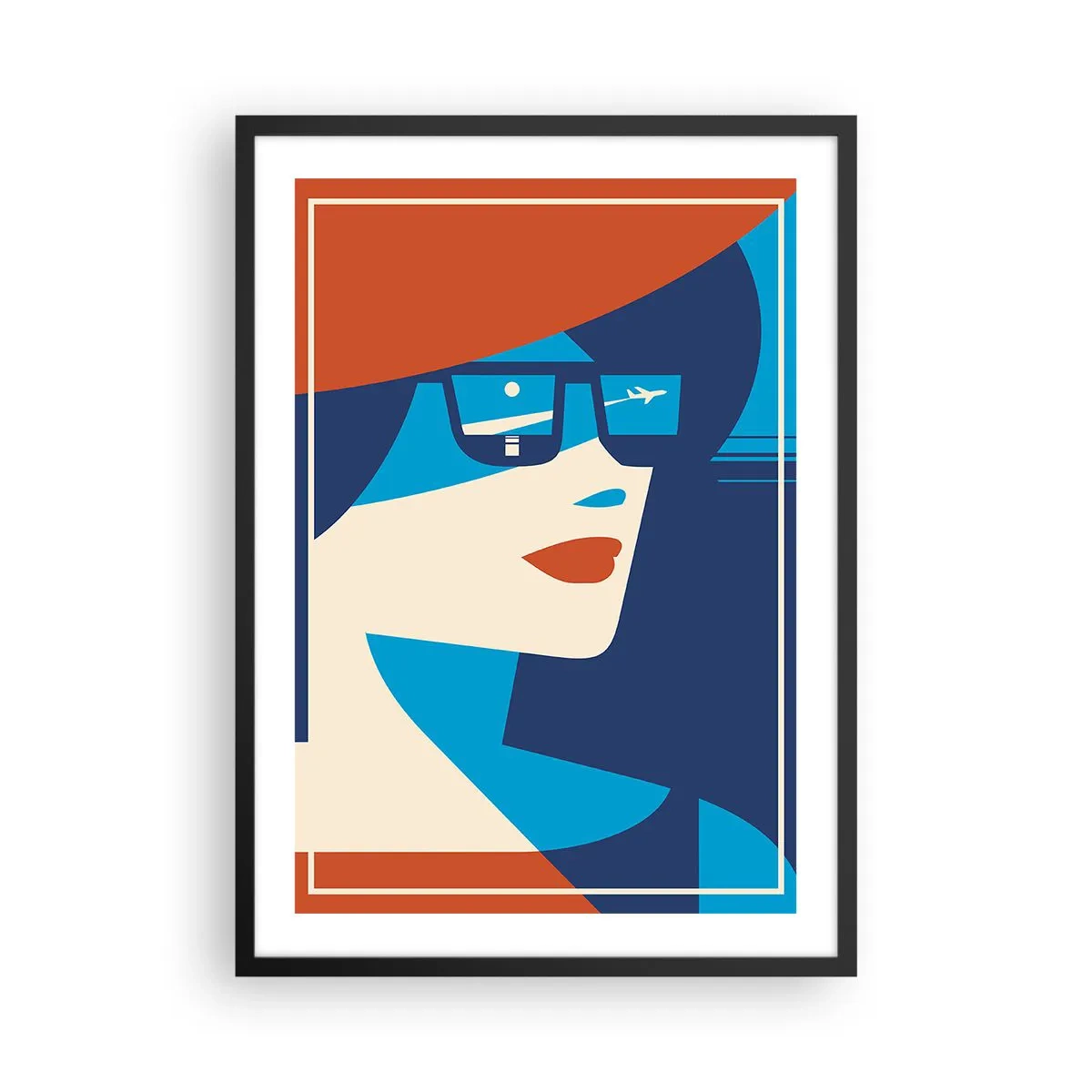 Plakat i sort ramme - Ferierejse - 50x70cm - Ferie rejse - Moderne vægdekoration til stue og soveværelse ARTTOR