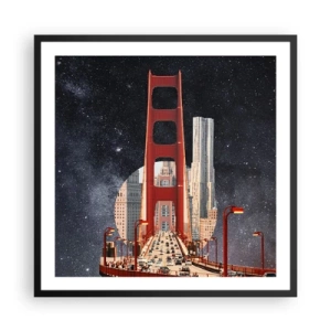 Plakat i sort ramme - Altid i centrum - 60x60 cm