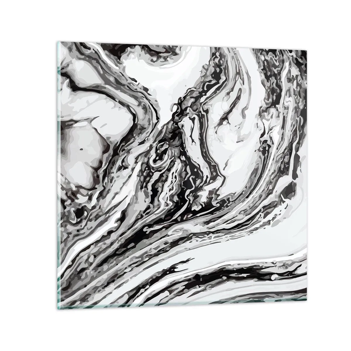 Billede på glas - I begyndelsen var det kaos - 70x70 cm