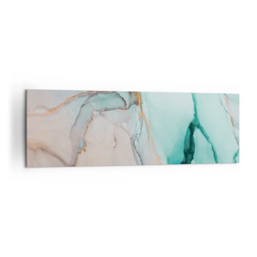 Lærredstryk - Billede på lærred - Dans af former og farver - 160x50 cm