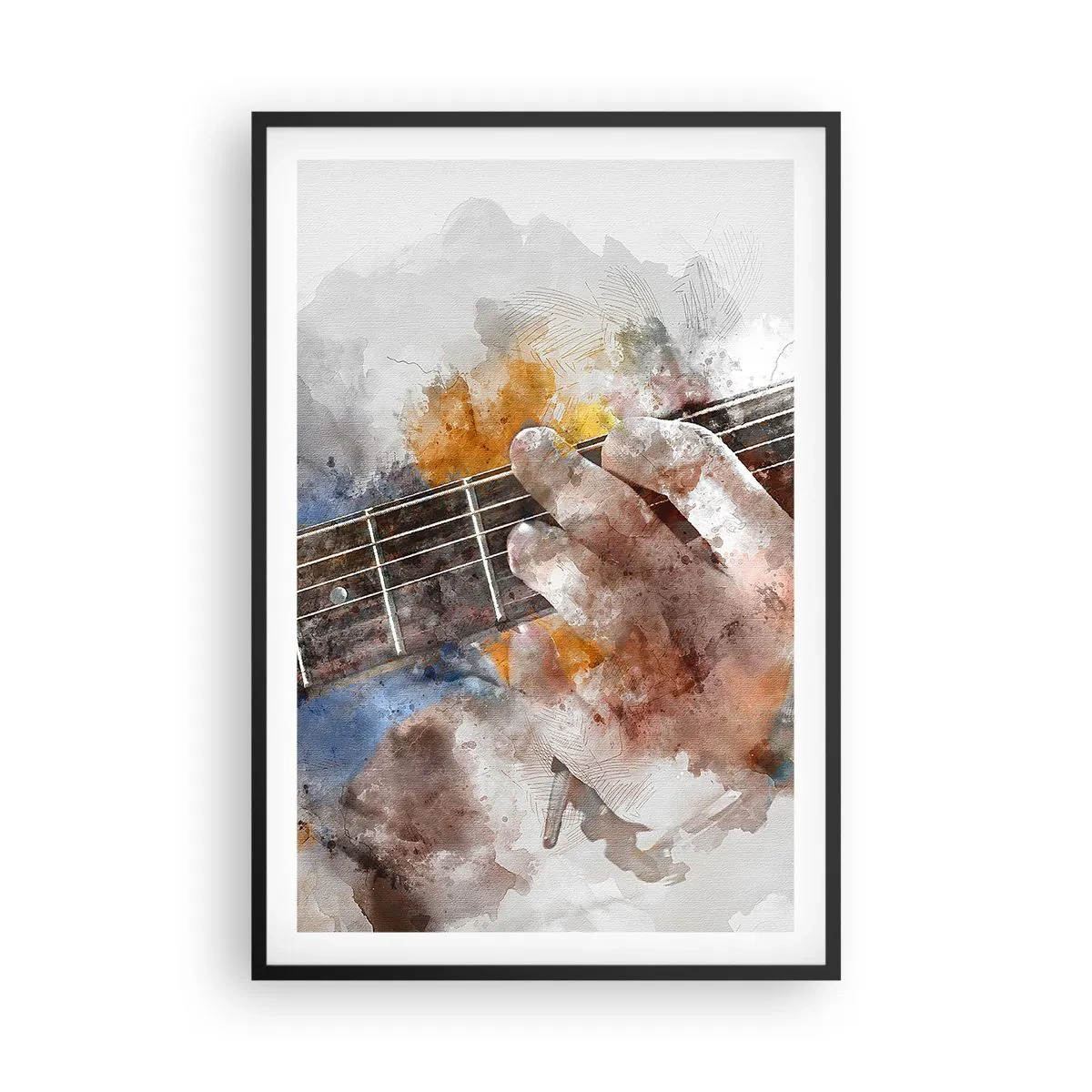 Plakat i sort ramme - Poesi mellem strengene - 61x91 cm