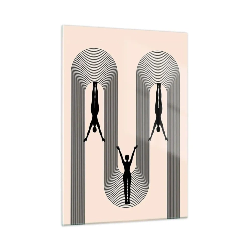 Billede på glas - På hovedet nedad - 50x70 cm