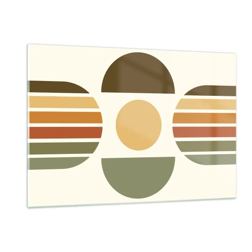 Billede på glas - I jordfarver - 120x80 cm