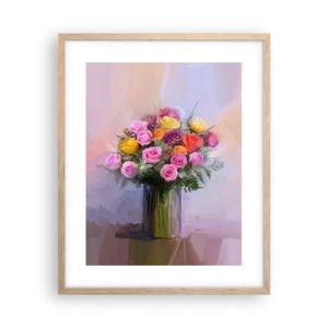 Plakat i ramme af lyst egetræ - Bevaret skønhed - 40x50 cm