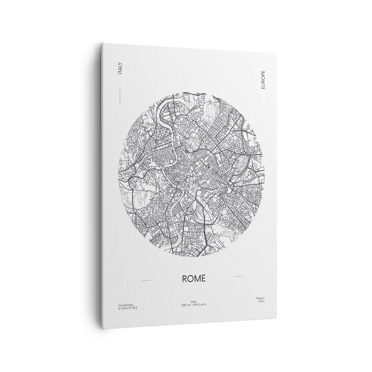 Lærredstryk - Billede på lærred - Anatomi af Rom - 70x100 cm