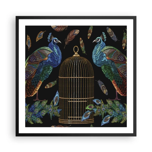 Plakat i sort ramme - I kongelige gevandter - 60x60 cm