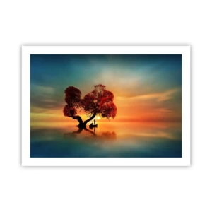 Plakat - Fjern og tavs verdensløshed - 70x50 cm