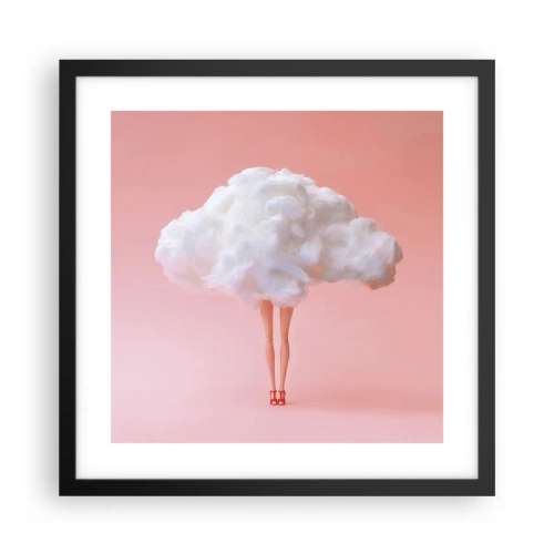 Plakat i sort ramme - Et sødt løfte - 40x40 cm