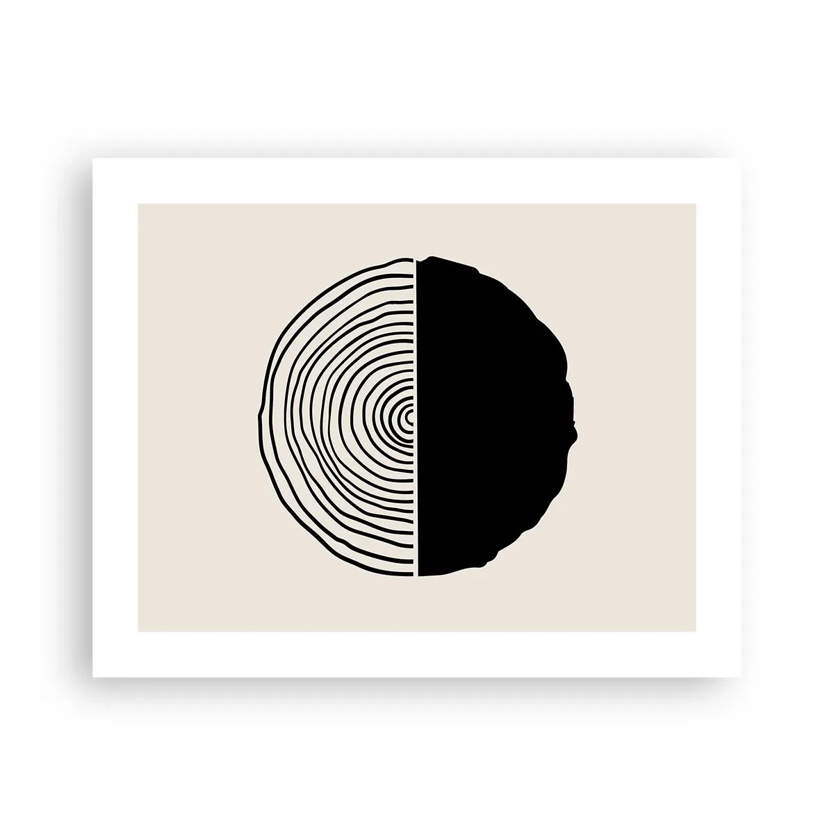 Plakat - Halvt og halvt - 50x40 cm