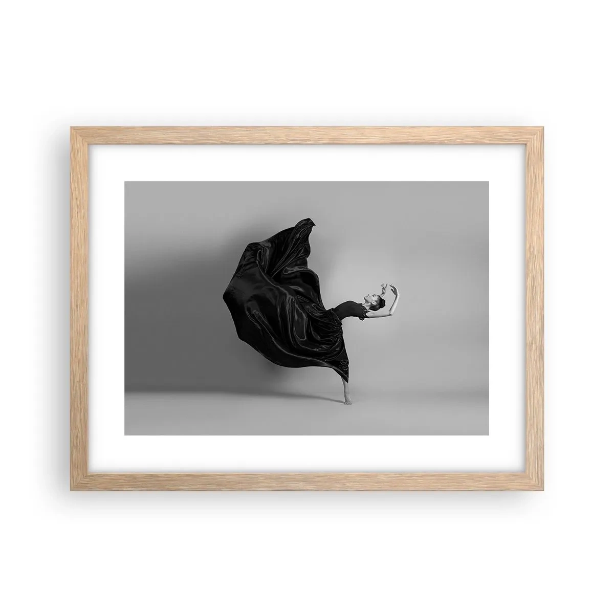 Plakat i ramme af lyst egetræ - Bevinget af musik - 40x30 cm