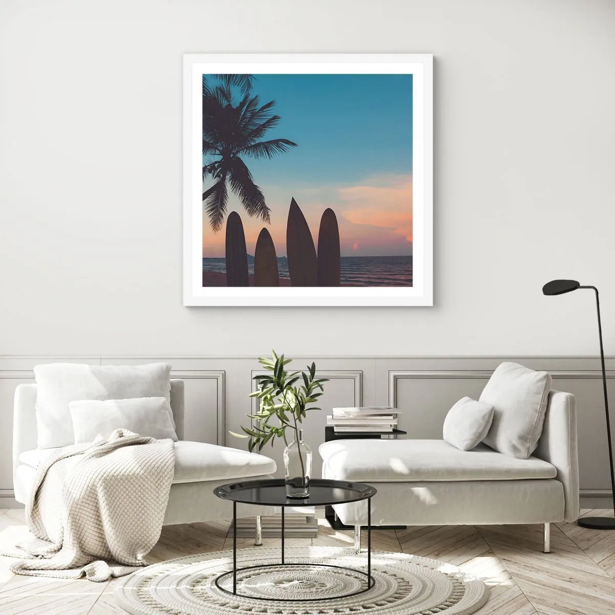 Plakat i hvid ramme - I morgen bliver også sjovt - 60x60 cm