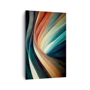 Lærredstryk - Billede på lærred - Vævet af farver - 80x120 cm