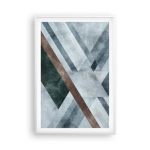 Plakat i hvid ramme - Sofistikeret elegance i geometri - 61x91 cm