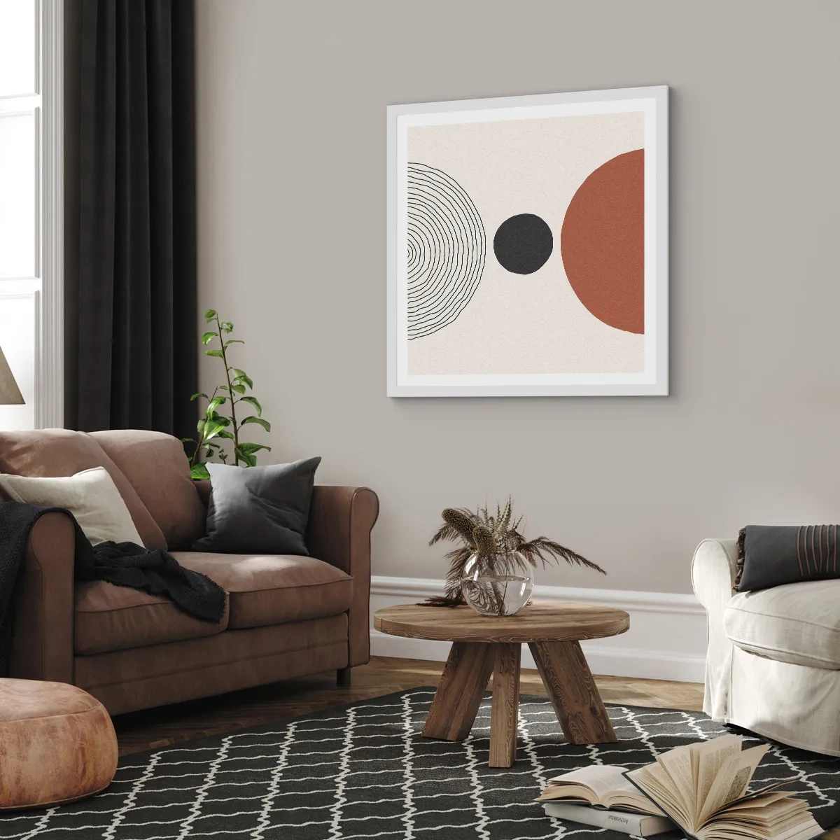 Plakat i hvid ramme - I rampelyset - 60x60 cm